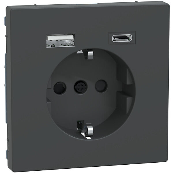 Merten Schuko Steckdose mit USB Ladegerät MEG2367-6034